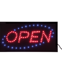 Tvåfärgad Led-Skylt Open