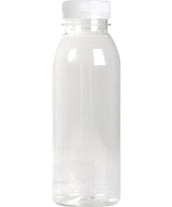 Juiceflaska plast 330 ml med kapsyl 150st