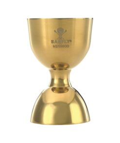Bell jigger med rak kant, guld, 25/50ml