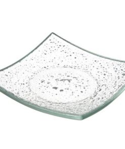 Vetro Fingermatsfat i transparent glas, fyrkantig,