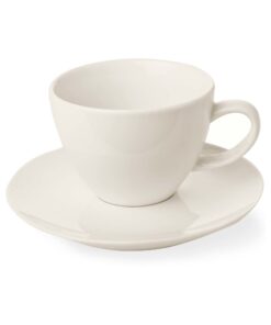 Crema elegant kopp med fat, 70 ml