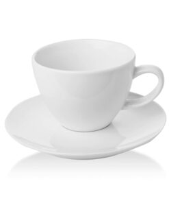 Bianco elegant kopp med fat, 70 ml