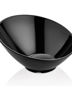 Slanted skål av melamin, svart, 233x(h)125mm