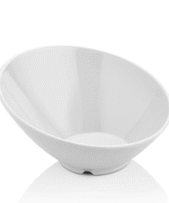 Slanted skål av melamin, vit, 262x(h)138mm