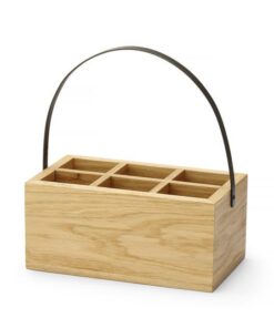 Madeira låda för bestick och servetter, 260x150x12