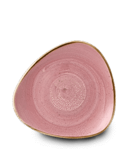 Stonecast Kronbladsrosa triangulär tallrik, 229 mm