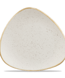 Stonecast Barley White triangulär tallrik, 265 mm
