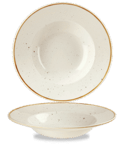 Stonecast Barley White skål med bred kant, 280 mm