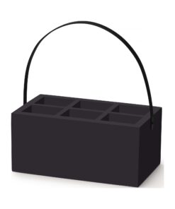 Madeira Svart låda för bestick och servetter 280x1