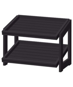 Stand (2-nivå) Madeira Black 574x323x441 mm