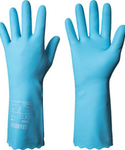 Gummihandske blå stl M Par