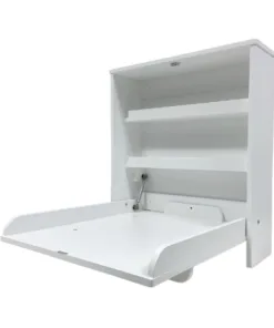 Skötbord Vägghängt 2 hyllor vitt