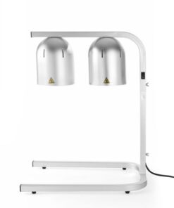 Värmeställ 2 lampor Silver 453x360x790mm