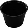 Bägare plast 110ml svart 2500st