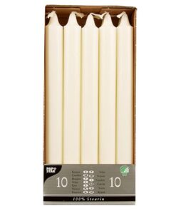 Kronljus 24cm vit 100% stearin 120st