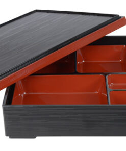 Bentolåda Melamin 5-fack röd/svart