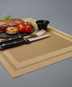 Bordstablett Beige/Guld 45x30cm 6st