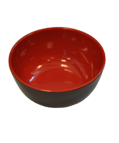 Skål Soppa Melamin Svart/Röd 110x60mm 350ml 10st