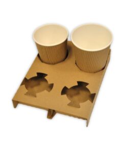 Dryckestråg Papp Brun 2/4 Delbar 200st