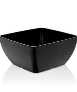 Melamine fyrkantig skål, svart, 125x125x(h)65mm